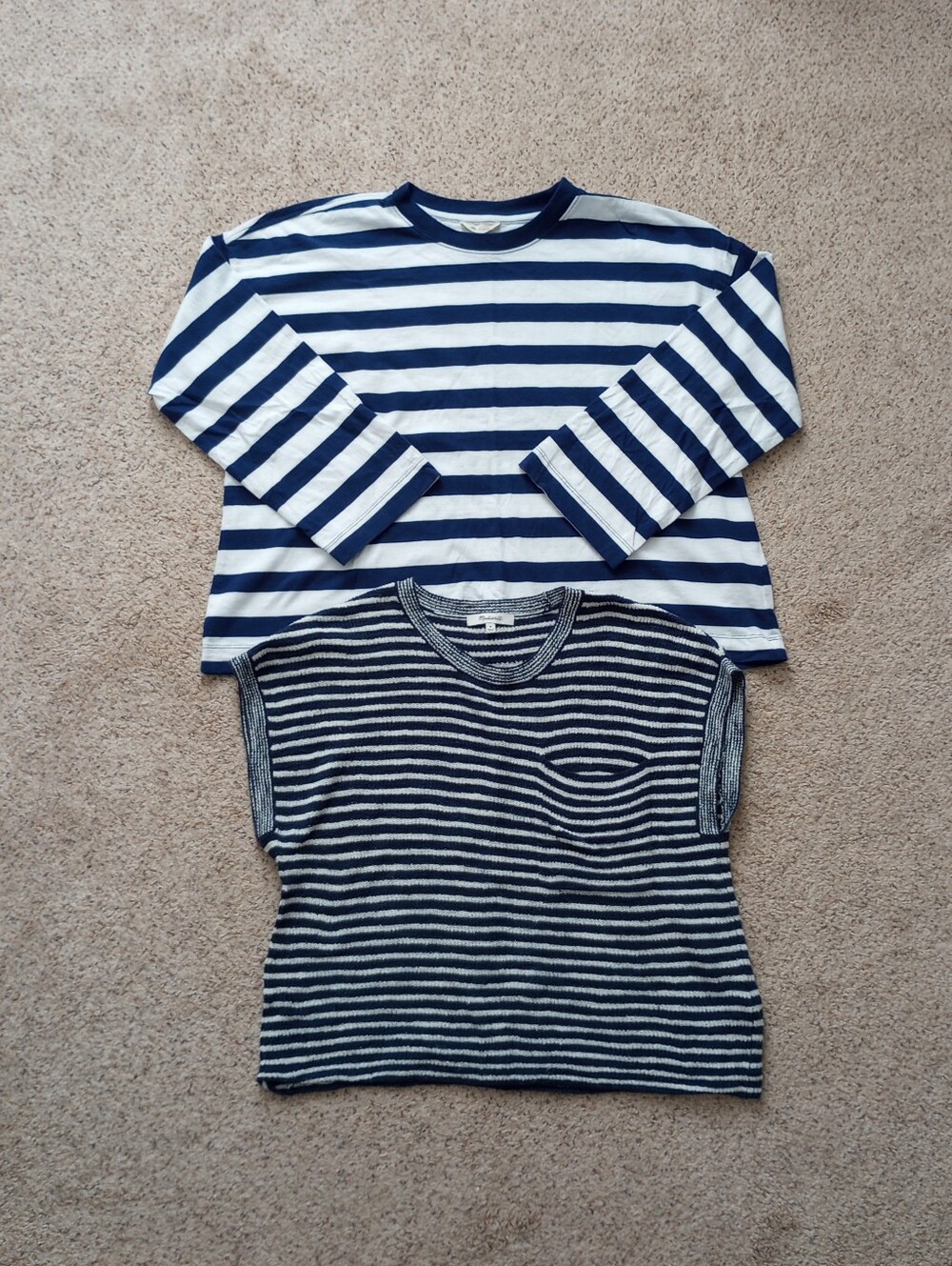 2 Madewell Striped Tops Size Medium